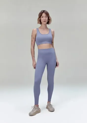 Calça legging Hering lilás sem costura NOVA