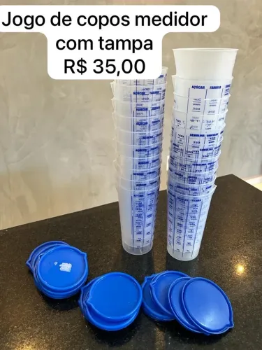 Copos de medidas com tampa