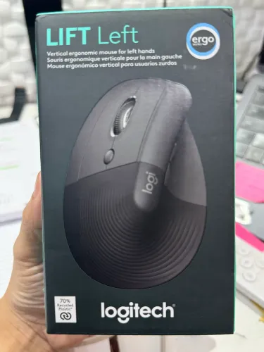 Mouse Sem Fio Logitech Lift Left Vertical com Design Canhoto Ergonômico