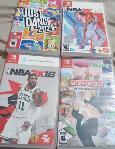 Jogos Nintendo swtich NBA Just dance monopólio