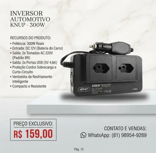 Inversor 400w 12v para 220v