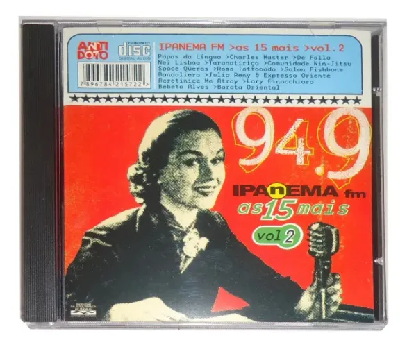 CD IPANEMA FM 94.9 15 ANOS - as 15 MAIS ROCK GAÚCHO Vol 2 1998 BR