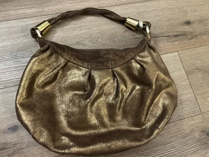 Bolsa de Ombro Dumond Couro Legítimo Bronze - Bom Estado
