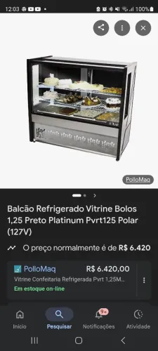 Balcão confeitaria Polar linha Premium