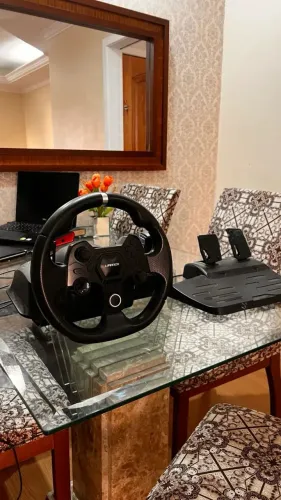 Volante Warrior Artaxes com Pedais + Câmbio + Vibration Feedback - Excelente Estado!