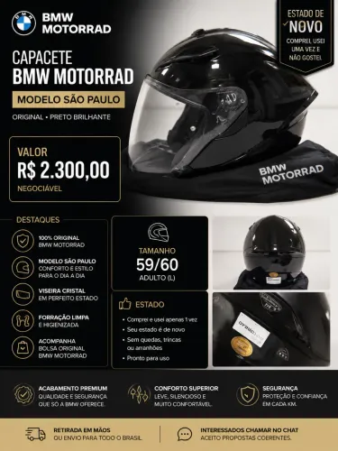 Capacete Bmw motorrad modelo Sao paulo