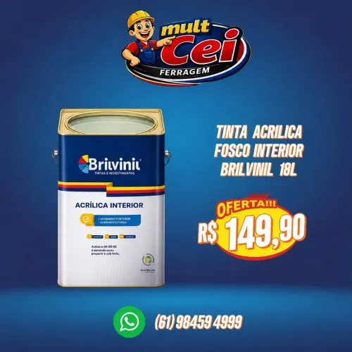 Tinta acríl fosca interior, entregamos.