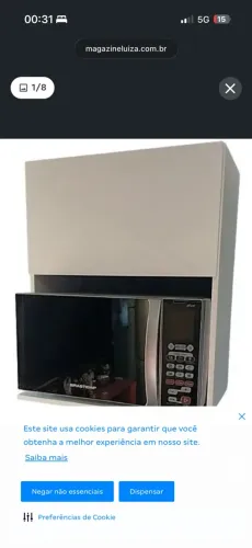 Armário Branco para Micro-ondas - MDF com Porta Basculante