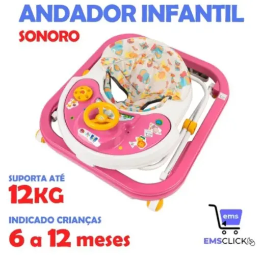 Andador de bebê menina
