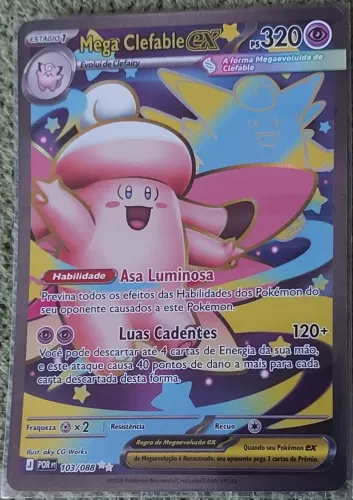 CARTAS POKÉMON CLEFABLE (103/88) +DECIDUEYE EX(912/88)