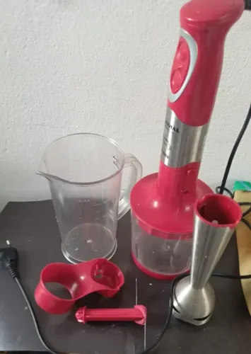 Mixer turbo inox, vermelho/Inox, MONDIAL.