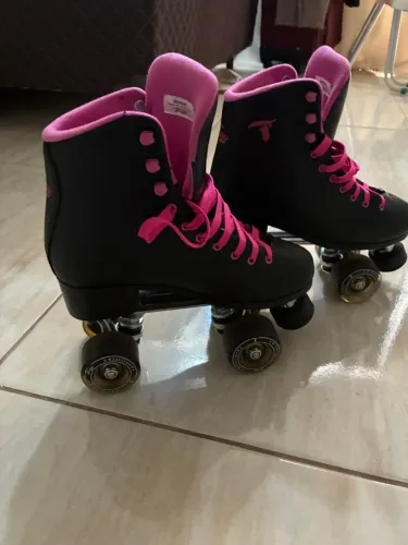Patins Traxart Quad Foxxy Tam 38/39 Preto/Rosa