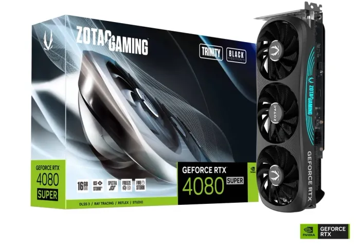 Placa de vídeo Rtx 4080 Super Zotac Trinity Black Edition