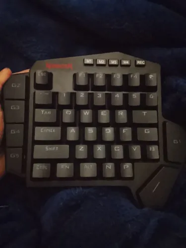 Teclado Redragon Mecânico One Hand, Swit Azul