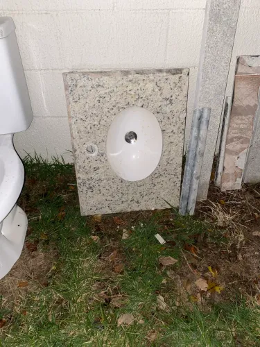 Vendo, bancada, Cuba, vaso e porta