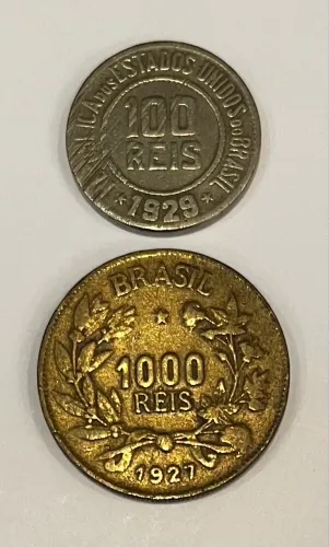 Moedas Antigas - Réis 1927 - 1929
