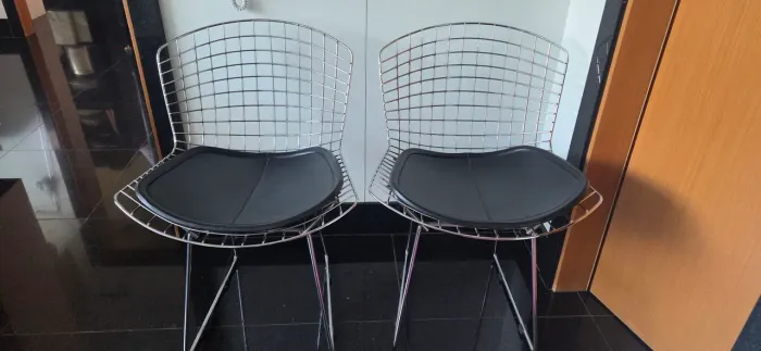 Cadeira Bertoia Tok&Stok Cromada ? Unidade, Par ou 4 Cadeiras