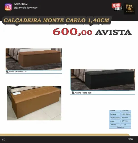 calçadeira monte 1,40cm