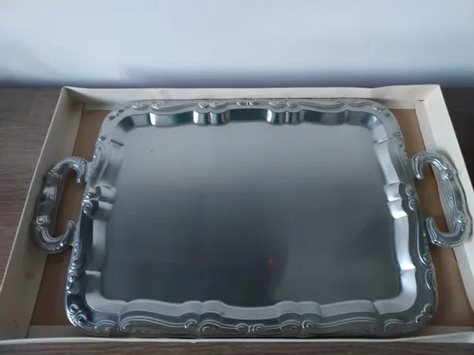 Bandeja Del Rei Wolff Inox ? Nova, na Caixa Original ? Peça dos anos 70