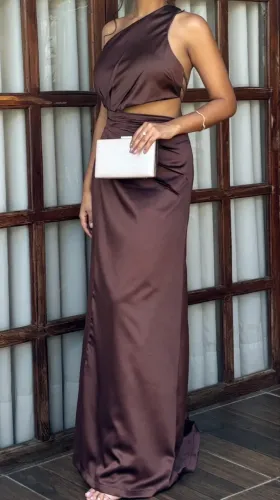 Vestido Marrom Festa / Madrinha 