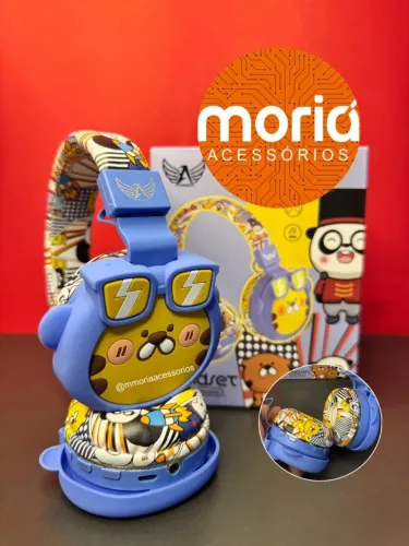 Fone de Ouvido Infantil Bluetooth Jogos Musicas Headset Design Novo