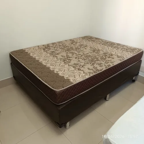 CAMA BOX CASAL + COLCHÃO D33