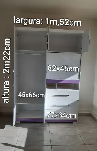 Guarda roupa com painel pra tv