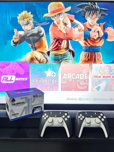 Videogame Retro Com 2 Controles Preto