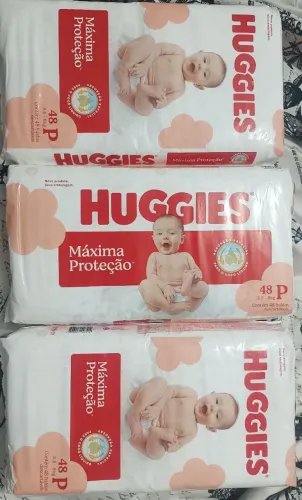 Fralda huggies máxima proteção 3 pacotes