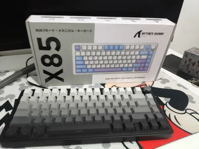 Teclado Attack Shark X85 ORIGINAL - Mecânico 2 em 1 Bluetooth/Fio - RGB PREMIUM