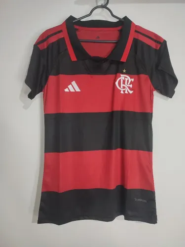 Camisa do Flamengo Vermelha e Preta Feminina 2026 Camisa de Time Lançamento 2026