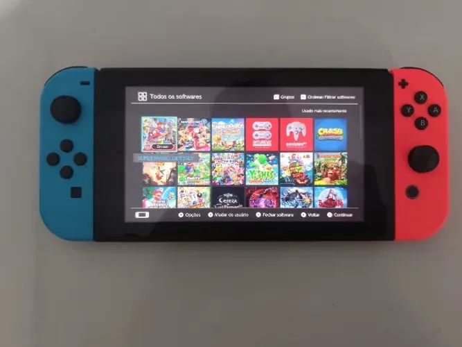 Nintendo Switch V1 Desbloqueado (RCM) + microSD 512 GB + 3 Cases