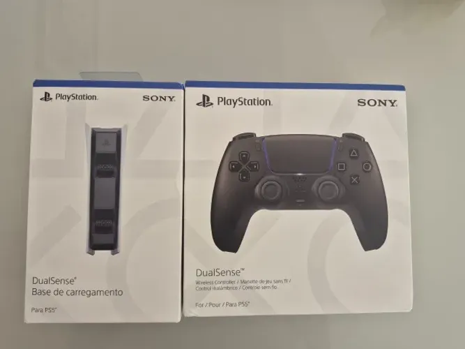 Controle PS5 (Preto ou Branco) + Base De Carregamento - NOVO LACRADO