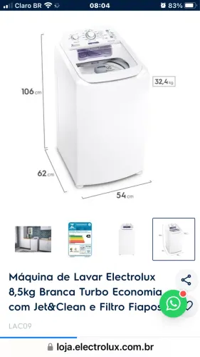 Maquina de lavar 8.5 