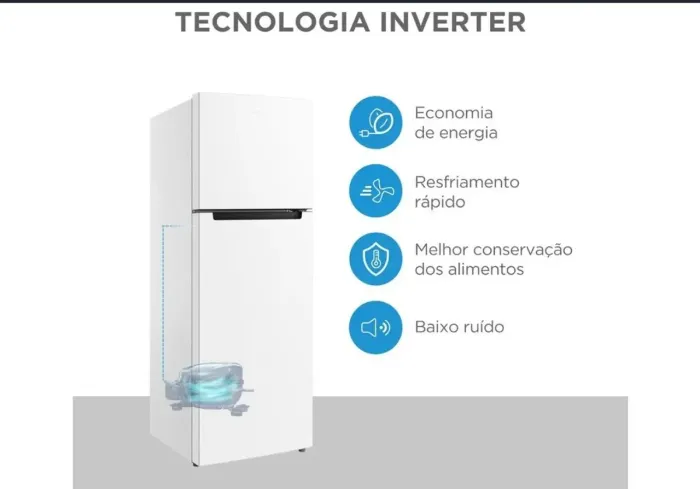 Geladeira inverter Duplex 410L