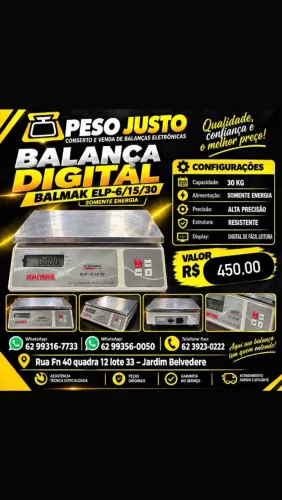 Balança Balmak Elp-30 kg
