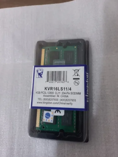 Memória Notebook 4GB DDR3L 1600 Kingston KVR16LS11/4