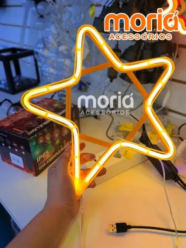 Estrela de Led Neon para Decoração