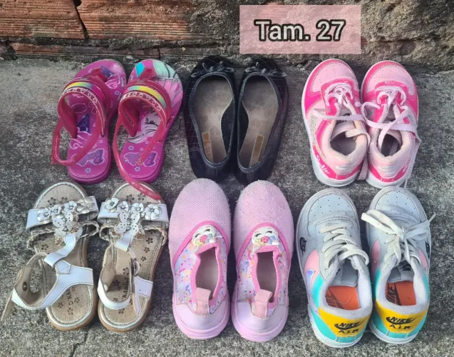 Lotinho 6 Sapatos Tam. 27 Menina