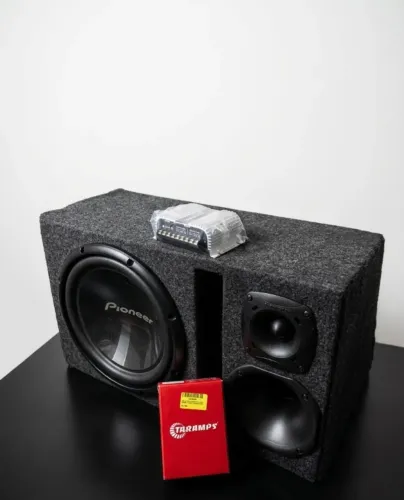 CAIXA TRIO PIONEER + MÓDULO TARAMP TS 400x4 - PRONTA PRA TOCAR!