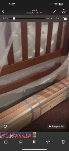 Cama de casal madeira Country