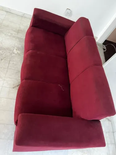 Sofá de 3 lugares, sofá de 2 lugares e pufe