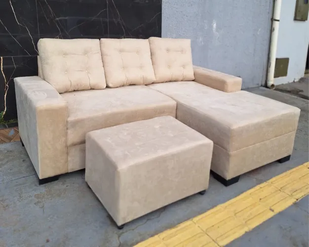Sofá de Canto com Chaise Novo 2,00m, Entrega Grátis