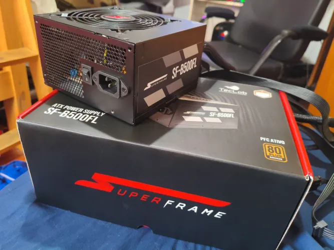 Fonte ATX 500W SuperFrame SF-B500FL 80 Plus Bronze - Ótimo Estado na Caixa