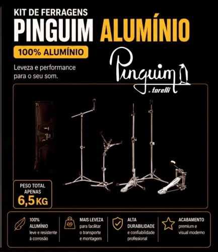 Kit de Ferragen Pinguim Alumínio Vintage Pés Flat *** Peso 6.5kg