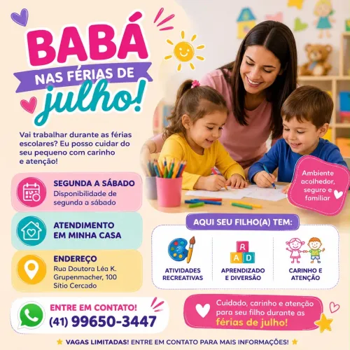 Procurando babá nas férias??? 