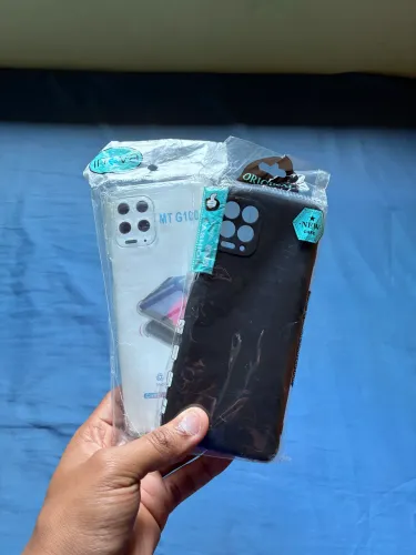 Kit 2 Capinhas Motorola Moto G100 (Transparente Anti-Impacto + Preta)
