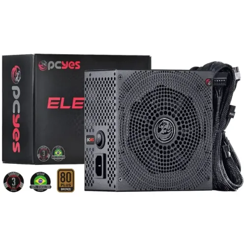 Fonte Gamer 650W Pcyes Electro V2, , 80 Plus Bronze, PFC Ativo + Instalação Gratis