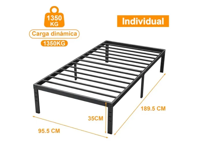 Cama de solteiro estilo industrial NOVA
