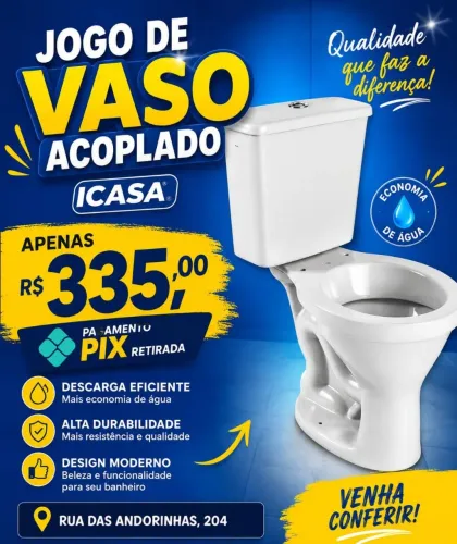 Vaso Sanitário com Caixa Acoplada